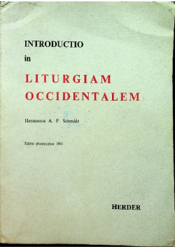 Introductio in liturgiam occidentalem