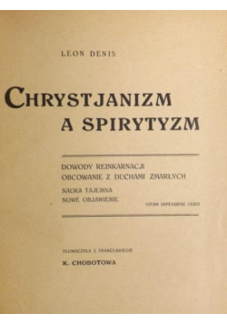 Chrystjanizm a spirytyzm 1936 r