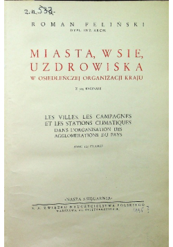 Miasta wsie uzdrowiska w osiedleńczej organizacji kraju 1919 r.