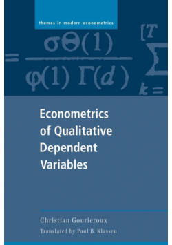 Econometrics of Qualitative Dependent Variables