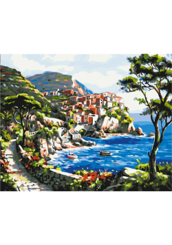 Malowanie po numerach - Malownicza wyspa 40x50cm