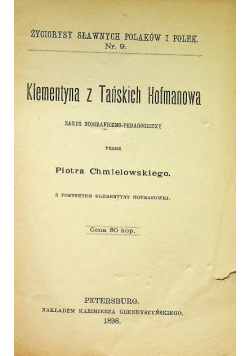 Hofmanowa z Tańskich 1898 r.