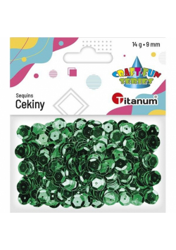 Cekiny okrągłe 9mm metaliczne zielone 14g