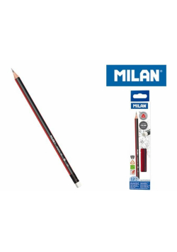Ołówek trójkątny HB z gumką (12szt) MILAN