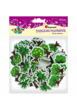 Naklejki piankowe drzewa mix 70szt