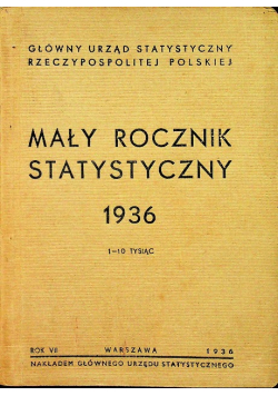 Mały Rocznik Statystyczny  1936 r.