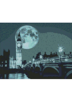 Diamentowa mozaika - Noc w Londynie 40x50cm