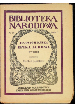 Jugosłowiańska epika ludowa wybór