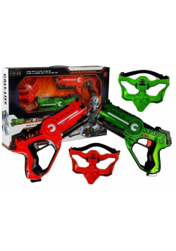 Pistolet laserowy + maska (2szt)