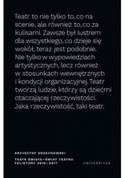 Teatr świata świat teatru Felietony 2016-2017