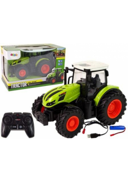 Traktor zdalnie sterowany zielony