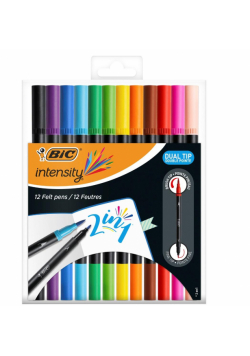Flamastry Intensity Dual Tip dwustronne 12 kol BIC