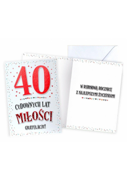 Karnet Rocznica ślubu 40