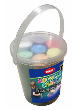 Kreda chodnikowa w plastikowym wiaderku 7 kolorów