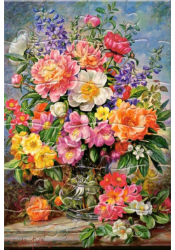 Puzzlowa kartka pocztowa June Flowers in Radiance