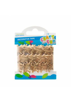 Taśma dekoracyjna gwiazdki 2,5cm 2m
