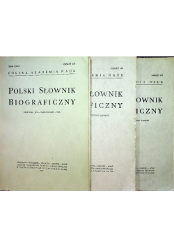 Polski słownik biograficzny Tom XXX 3 zeszyty