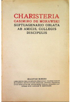 Charisteria casimiro de morawski 1922 r.