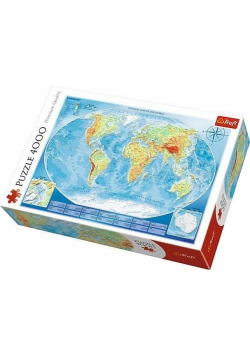 Puzzle 4000 Wielka mapa fizyczna świata TREFL