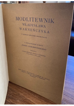 Modlitewnik Władysława Warneńczyka 1928 r.