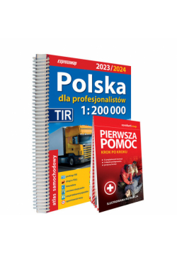 Polska dla profesjonalistów Atlas samochodowy + instrukcja pierwszej pomocy 1:200 000