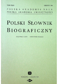 Polski słownik biograficzny Tom XL  1 Zeszyt  164