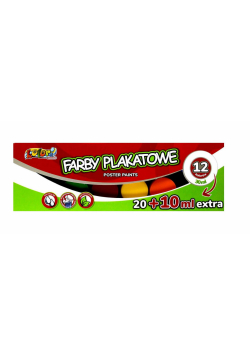 Farby plakatowe 30ml Kolori 12 kolorów PENMATE