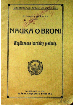 Nauka o broni 1920 r.