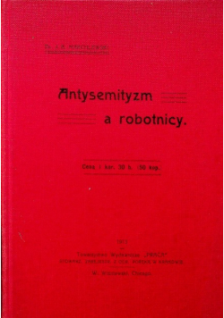 Antysemityzm a robotnicy reprint z 1913 r