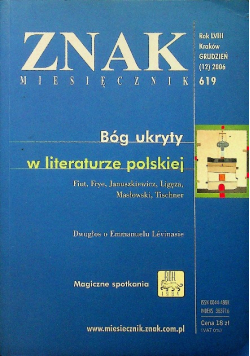 Znak nr 619 Bóg ukryty w literaturze polskiej