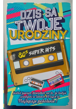 Karnet Urodziny lata 80. 2K - 044