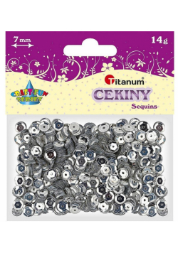 Cekiny 7mm metaliczne srebrne