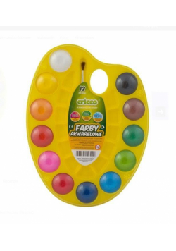 Farby akwarelowe paleta 12 kolorów CRICCO