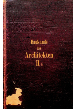 Baukunde des Architekten tom II 1900 r.