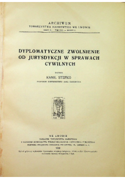 Dyplomatyczne zwolnienie od jurysdykcji w sprawach cywilnych 1938 r.