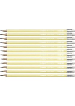 Ołówek Swano Pastel HB z gumką żółty (12szt)