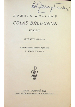 Colas Breugnon 1923 r.