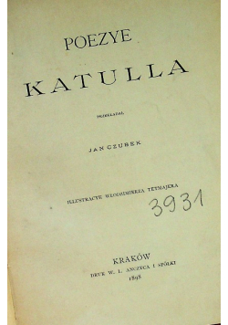 Poezye Katulla 1898 r.