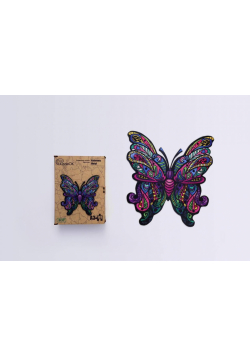 Puzzle drewniane eko 103 Kolorowy motyl A3