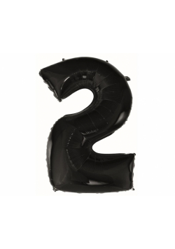 Balon foliowy B&C cyfra 2 czarna 92cm