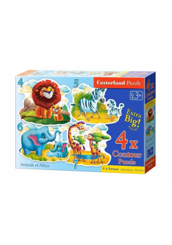 Puzzle x 4 - Animals of Africa CASTOR
