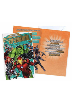Karnet Urodziny Avengers
