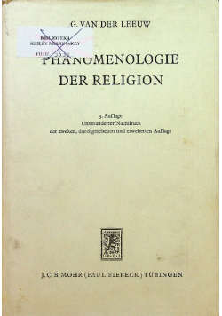 Phanomenologie der religion