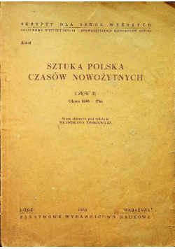 Sztuka Polska Czasów Nowożytnych Część II Okres 1650 1764