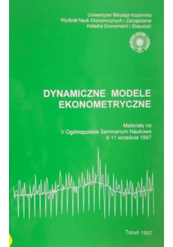 Dynamiczne modele ekonometryczne