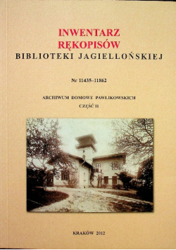 Inwentarz Rękopisów Biblioteki Jagiellońskiej Nr 11435 - 11862