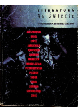 Literatura na świecie Nr 11  12 / 1996