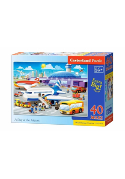Puzzle 40 maxi - Dzień na lotnisku CASTOR