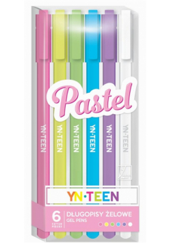Długopis żelowy 6 kolorów Pastel YN TEEN
