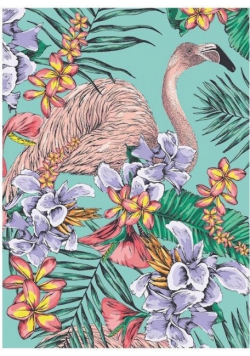 Karnet B6 z kopertą Flamingo